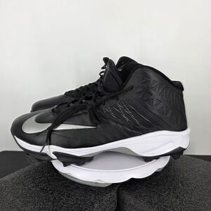 Nike Zoom Code Elite Pro Football Cleats Size 18W Shoes Black Silver 604619-002